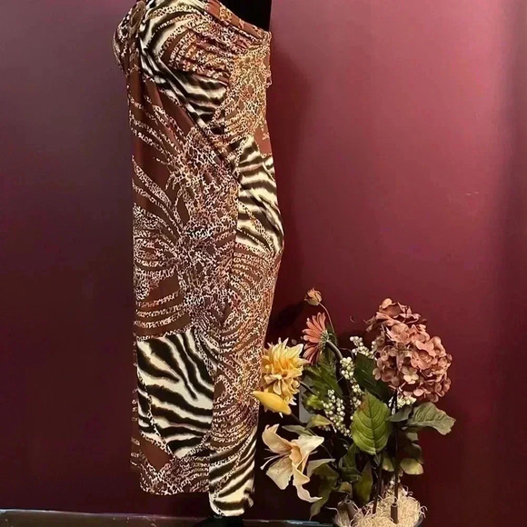 Jon & Anna NWT Women’s Large Sleeveless Animal Print Dress - Picture 2 of 8